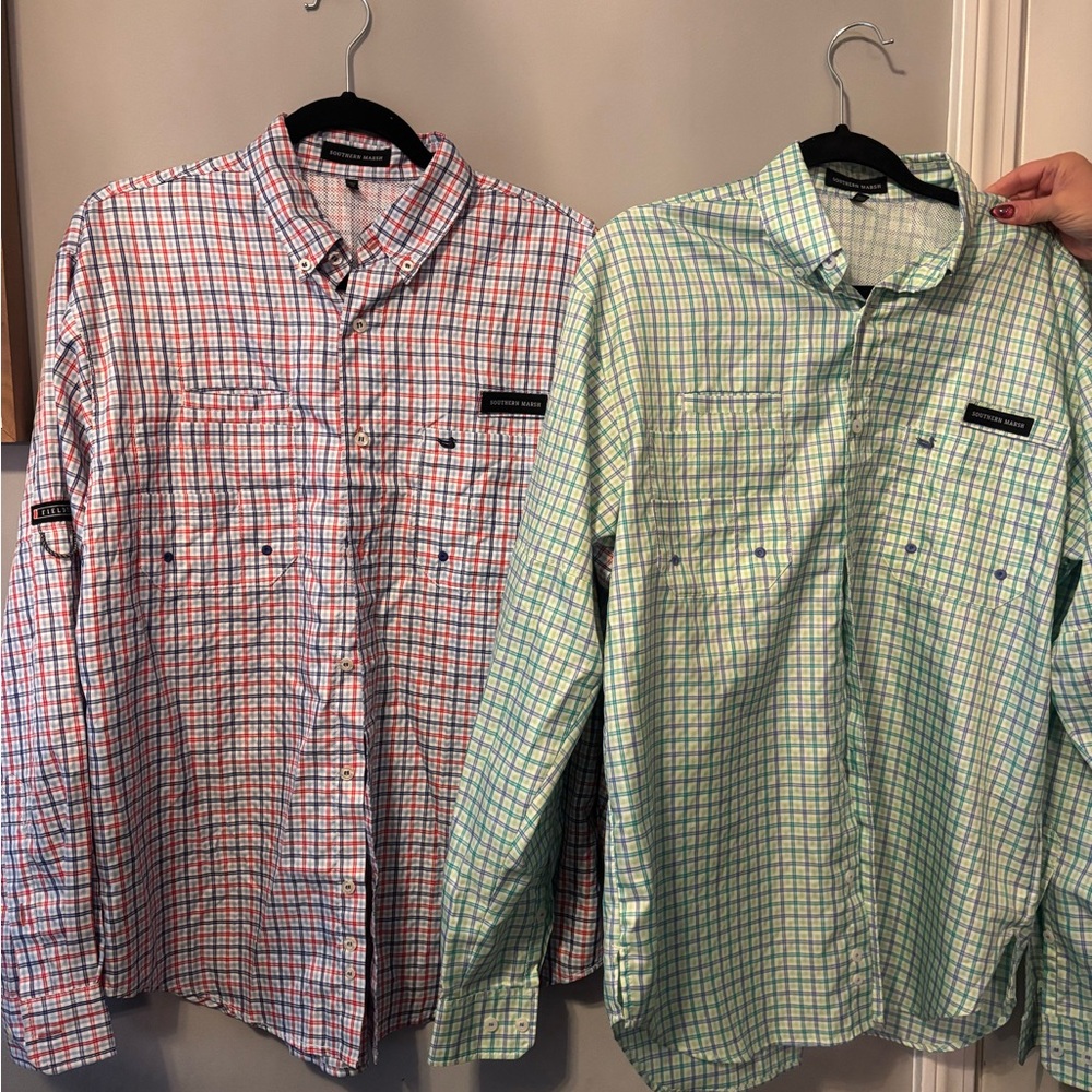 Southern marsh men’s fishing/outdoor shirts -size small (3pack)